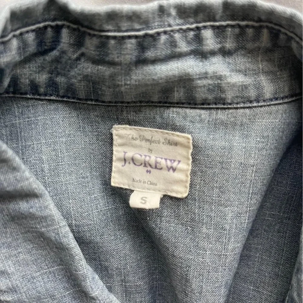 J. Crew Light Blue Denim-Look Shirt